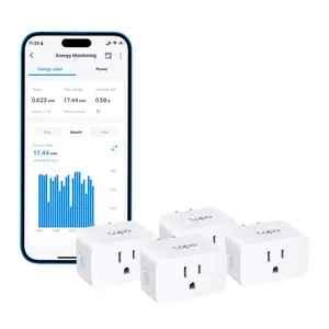 TP-Link & Tapo P115 (4-Pack) – Mini Wi-Fi Smart Plug with Energy Monitoring | 15 A / 1,800 W | Works with Alexa, Google Home & Samsung SmartThings | Remote & Voice Control | Timer / Schedule / Away Mode | ETL Certified | #SummerWins #DealsForYouDays