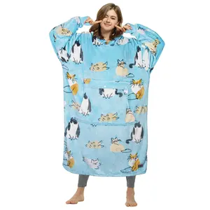 Oversized Hoodie Blanket Sweatshirt,Super Soft Warm Comfortable Fleece Giant Pullover with Large Front Pocket,for Adults Men Women Teenagers Wife Girlfriend