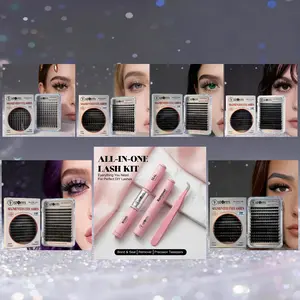 Storm Lash DIY Eyelash Extension Kit: 1 Pack Premium Clusters + 4-in-1 Tool Set (Bond, Seal, Remover & Tweezers)