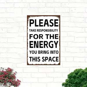 No Politics No Religion No Drama Zone Metal Sign, Funny Warning Wall Decor for Drama-Free Home & Outdoor Cozy Decor