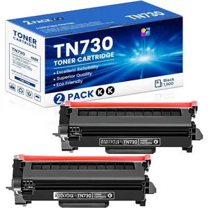 TN730 TN-730 Toner Cartridges Black Replacement for  TN730 TN-730 MFC-L2710DW HL-L2395DW HL-L2350DW DCP-L2550DW MFC-L2750DW Toner Printer (2 Pack)