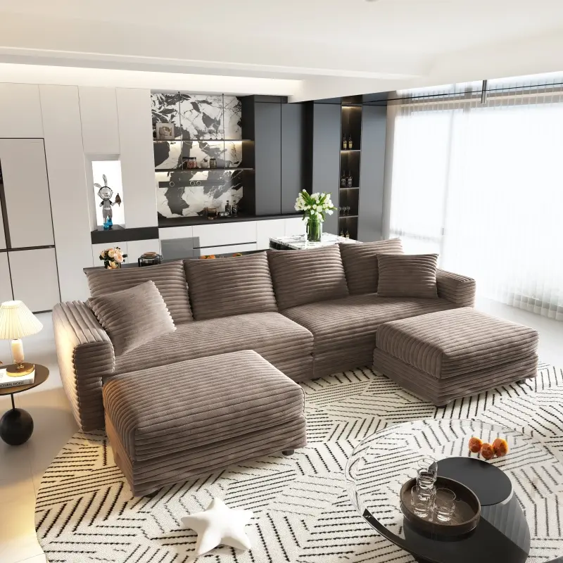 Camel + 4 Seat + 2 Ottomans