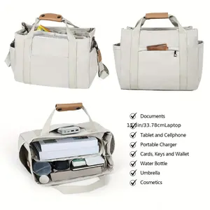 Tote Bag for Women with Pockets, Cute Crossbody Shoulder Purses Mommy Handbag for Work Travel