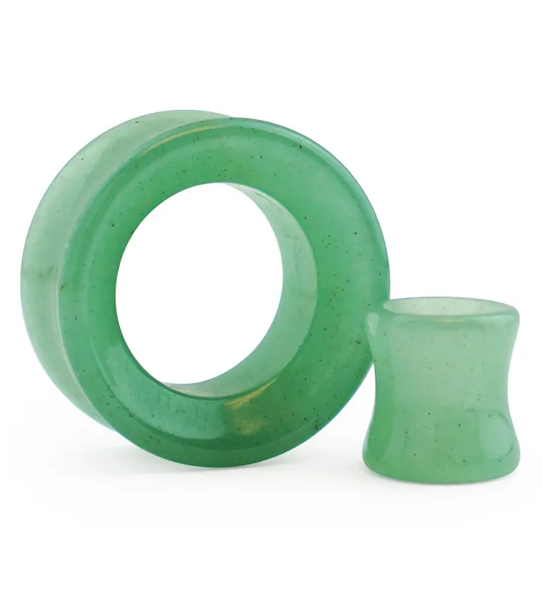 Aventurine Stone Double Flare Tunnels Aventurine Stone Double Flare Tunnels