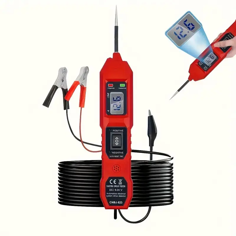 USB-Powered Automotive Circuit Tester with LED Screen - Plug-In Voltage Monitor, Polarity Voltage Checker, DC Circuit Analyzer, Electronic Repair Tool for Automobile Maintenance