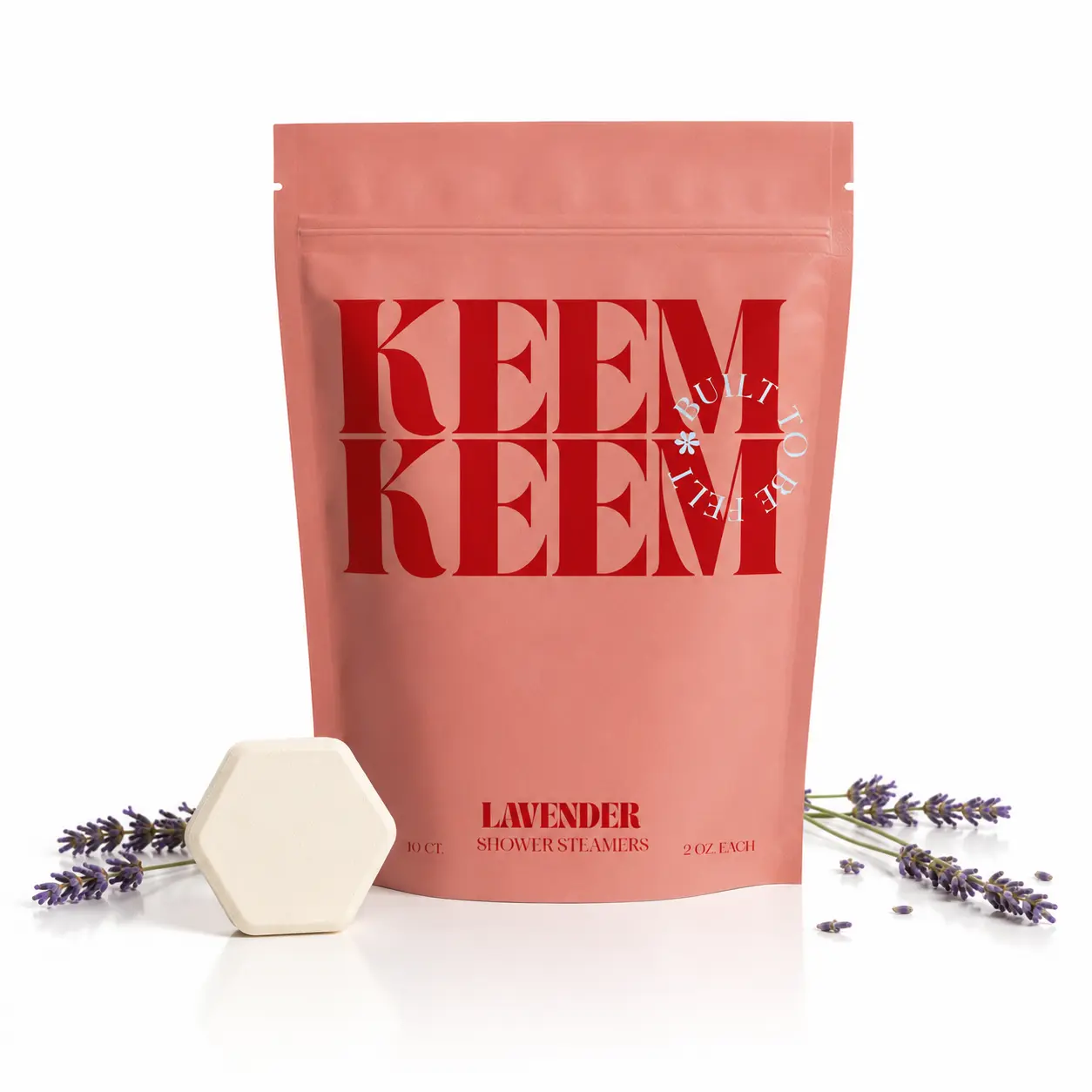 Keem Keem Lavender Shower Steamers, 10 Count, 2 oz Each, Pure Lavender Essential Oil, Shower Tablets for Sleep, Relaxation & Stress Relief