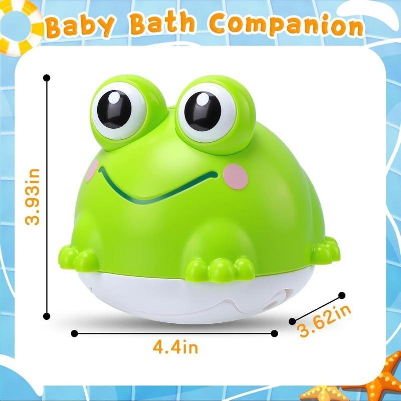 Flashing Frog Automatic Spray Light Up Bath Toy Engaging Water Toy for 1-3 Year Olds Bathtub Kiddie Pool