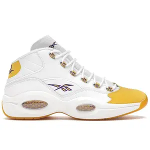 Reebok Men's Question Mid Yellow Toe Basketball Shoes, from StockX