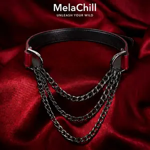 MelaChill Breathless Pulling Choker - Fashionable, Fun Costume Jewelry Necklace, Red