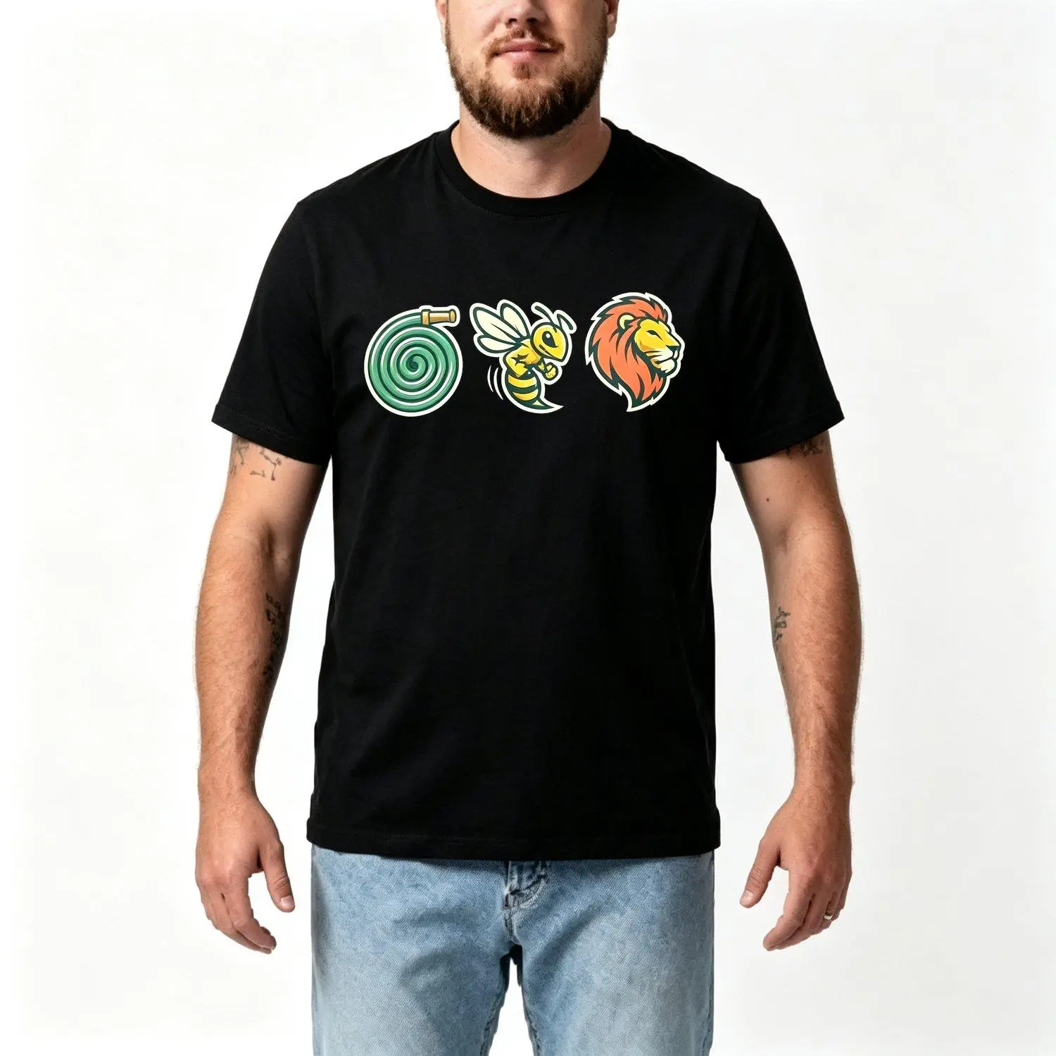 Hose Bee Lion Ho's Be Lying Genz Meme Men's Short Sleeve T Shirts Top Casual Trendy Streetwear Tee