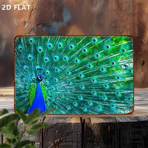 Vintage Peacock Design Iron Metal Tin Sign, 8x12 Inch Decorative Plaque for Home & Office Walls, Perfect for Christmas Decorations