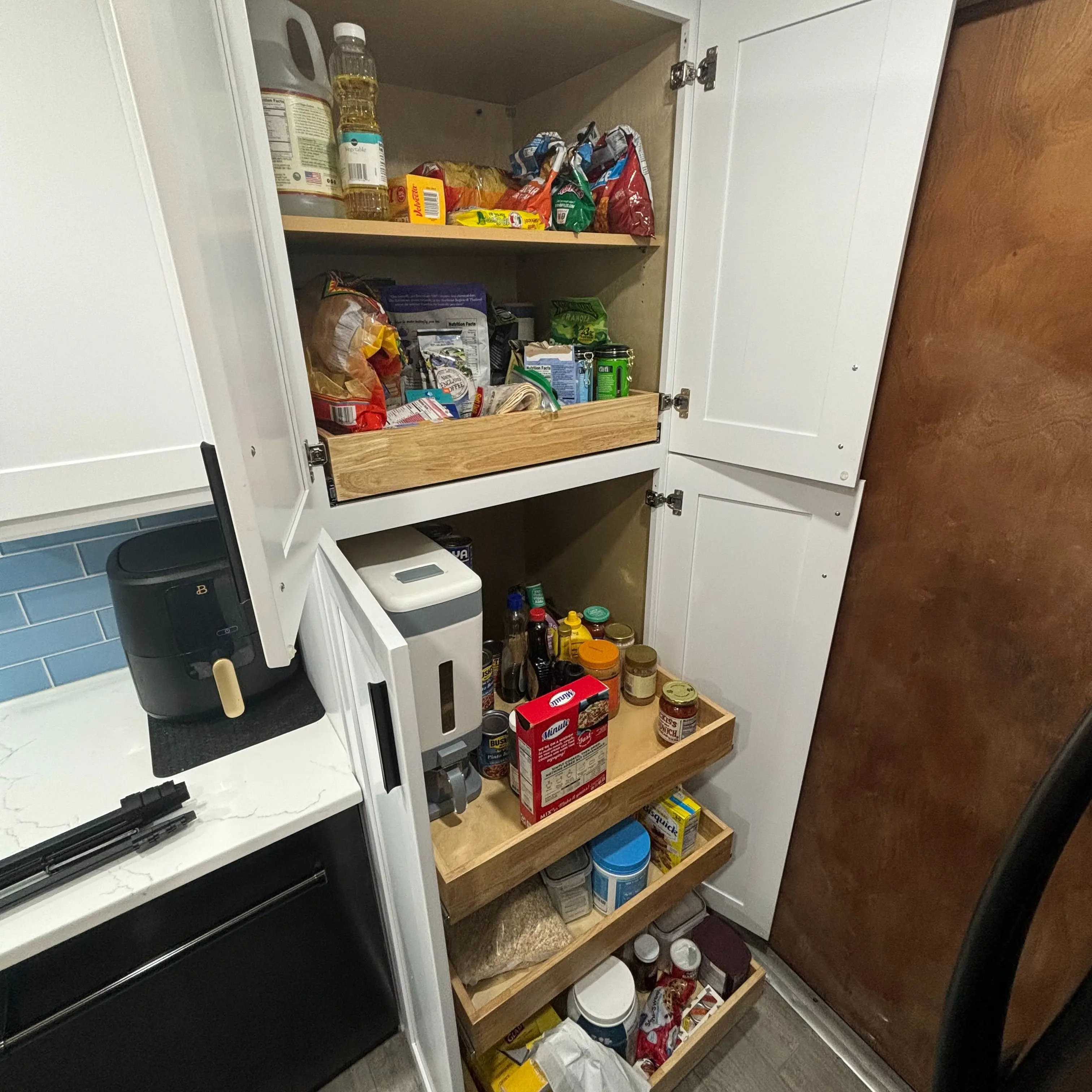 Pantry/cabinet Organizer - Wood Roll Out Drawer with Soft Close Slides - 24 inch - Easy Installation Boxes Case