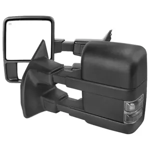2008-2016 Ford F-250/F-350/F-450/F-550 Power Adjustable, Heated, & Manual Extendable Towing Mirrors w/ Smoked Lens Turn Signal Lights