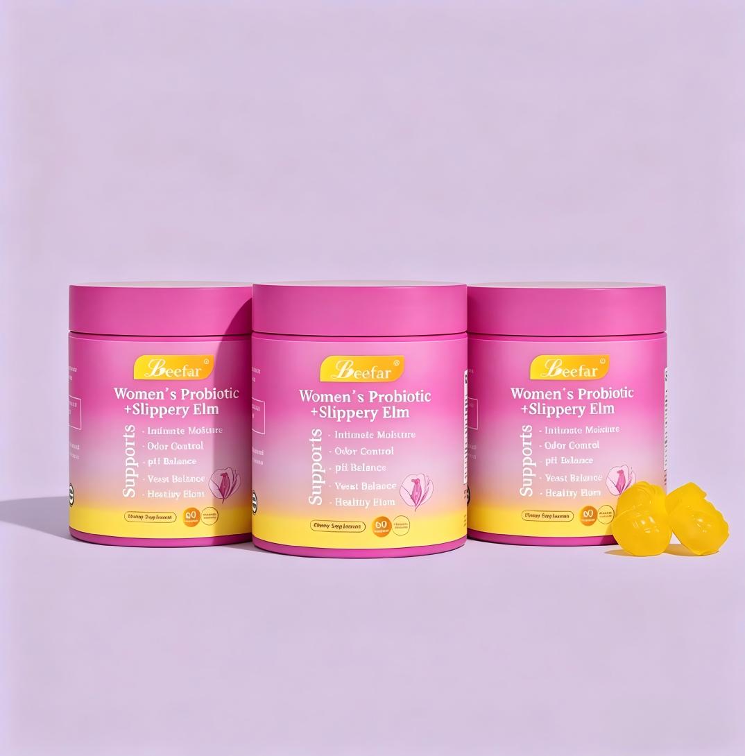 Women’s Probiotic Blend Gummies for Intimate Balance – All-in-One Formula with Slippery Elm & Prebiotics Plus Lactobacillus for pH Health & Dryness Comfort – Hawaiian Pineapple Flavor, Once Daily, 60 Count Monthly Supply