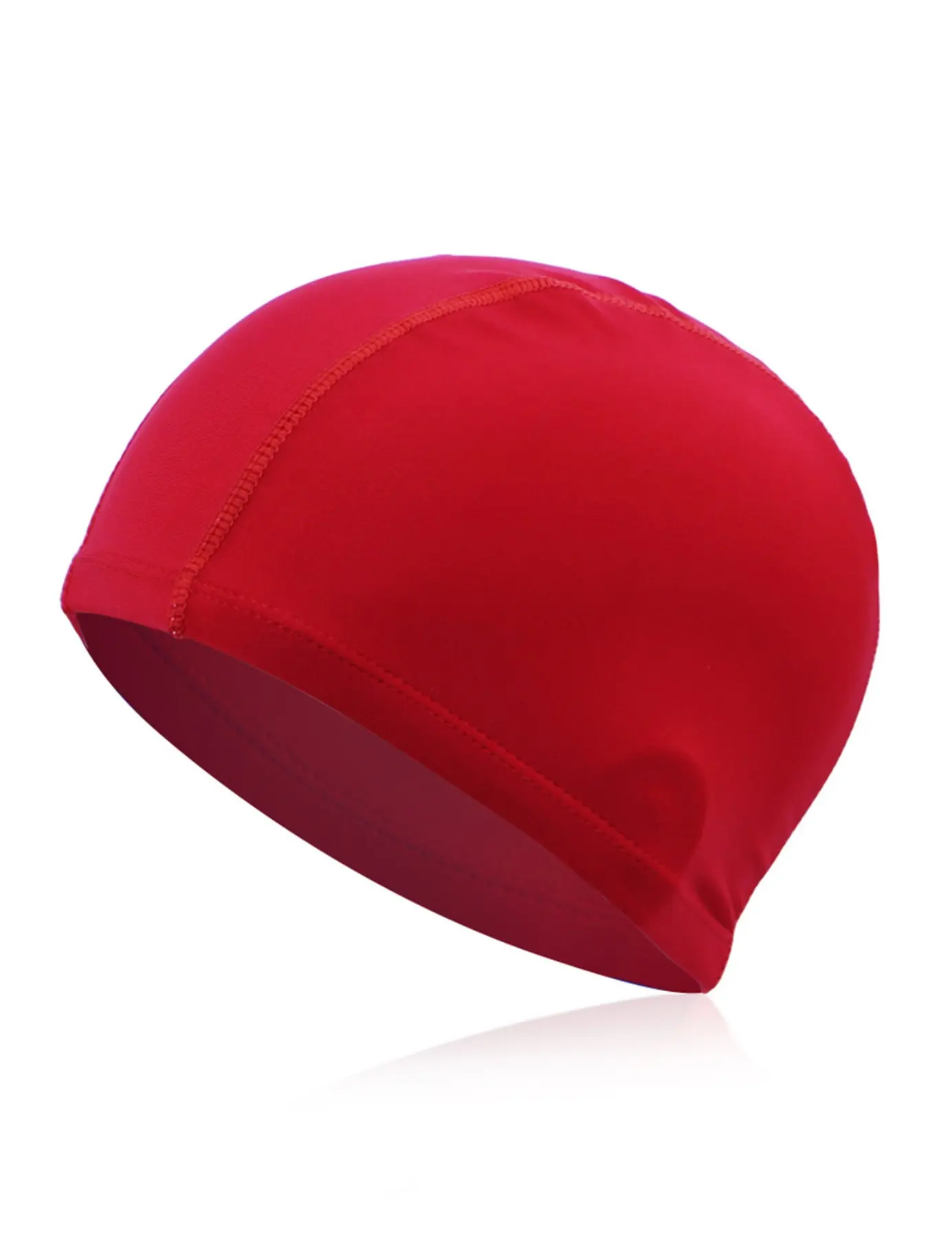 Adult Universal Non-Impressive Breathable Cloth Swim Cap, Pure Color Hot Spring Swimming Hat, Five-Line Cloth Swim Cap Sport Accessories, Swimming Caps