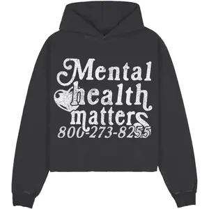 Unisex Y2K Hoodies Mental Health Print Casual Streetwear Hoodies with Designs Y2K Women Men Hoodies Xiagulew