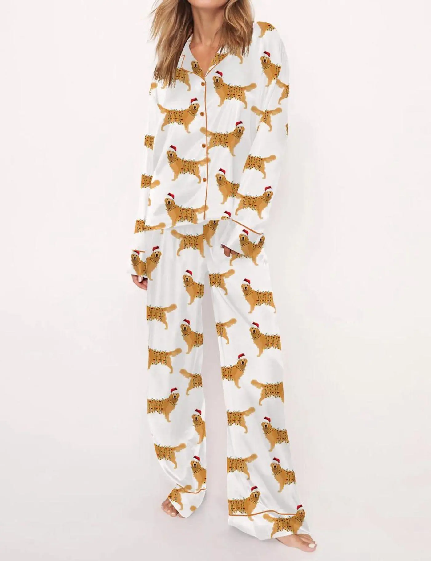 Christmas Golden Retriever Pajama Set