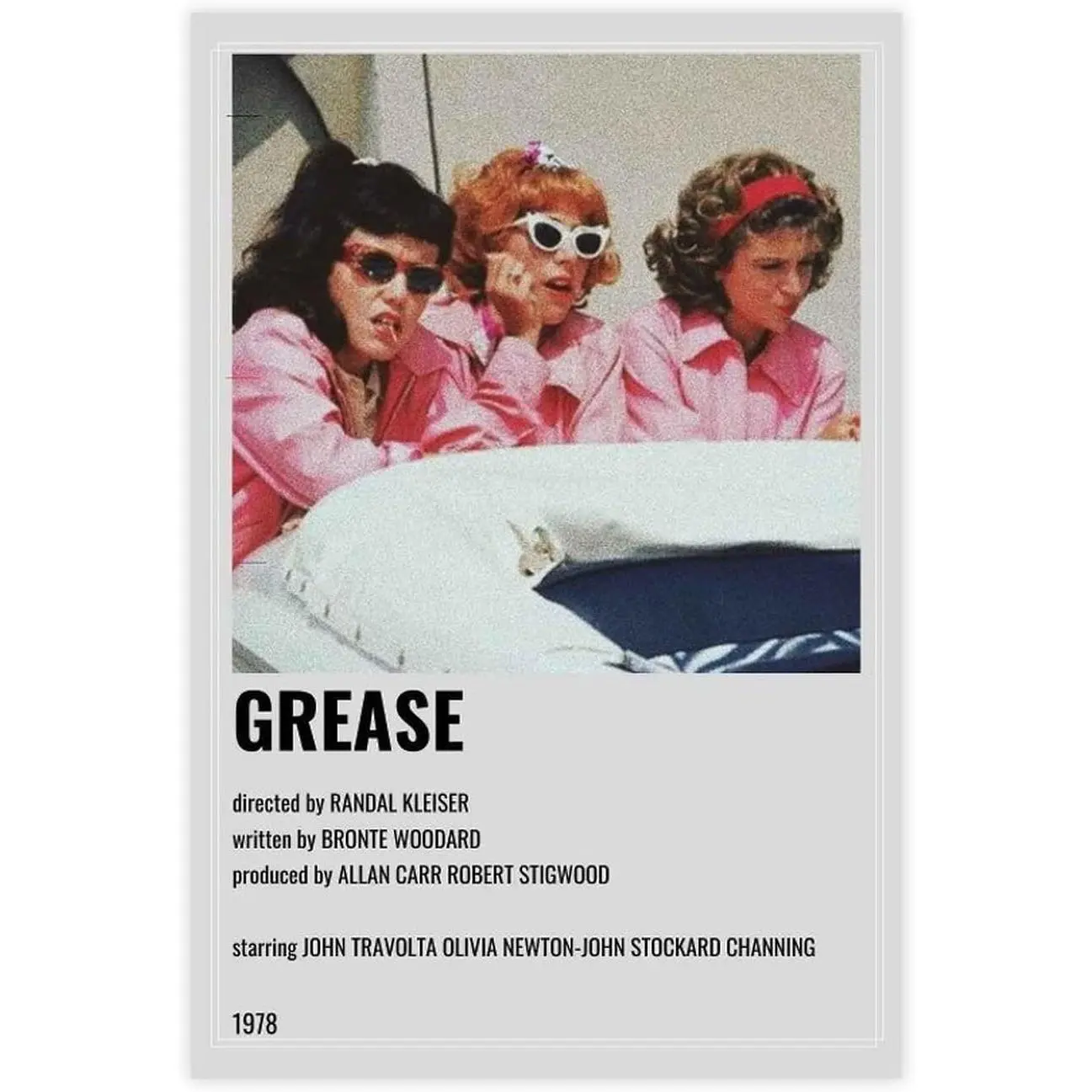 Retro Classic Movie Grease Vintage Canvas Poster Print, Multi-Size Home Decor Room Accessories, Customizable Wall Art for Living Room, Office, Garden, Wonderful Gift