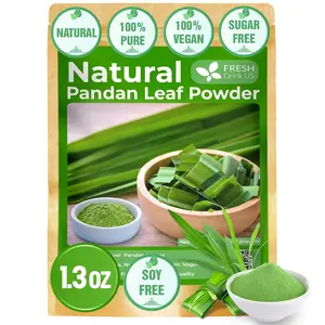 1.3oz Pandan Leaf Powder, 100% Natural and Pure from Pandan Dried Leaves, Emerald Pandan Leaf Powder, Green Food Coloring Powder, No Additives, No Gluten, Vegan.  Beverage