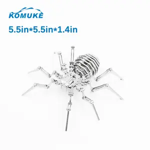 Colorful 3D Metal Puzzle Scorpion DIY Model Kit, Puzzle Jigsaw Scorpion King 3D Stainless Steel Ornaments (Blue), Shipping from US