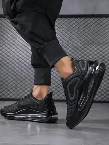 Men's Cushioned Running Shoes, Sports Running Shoes, Athletic Running Shoes, Comfortable Breathable Non-Slip Shock Absorption, Mesh Upper, Casual Trendy Sneakers for Spring & Fall, Sporty Running Fashion