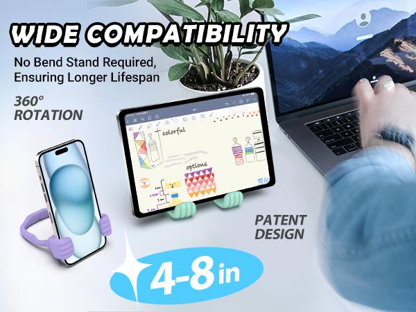 CALDEVER Cell Phone Stand Thumbs Up Easter Basket Stuffers for Teens Boys Girls Him Men Ideas: 2 Pack Lazy Cell Phone Holder Easter Gifts for Kids Teenage Son Her Women Wife Adults Funny Cool Gadgets