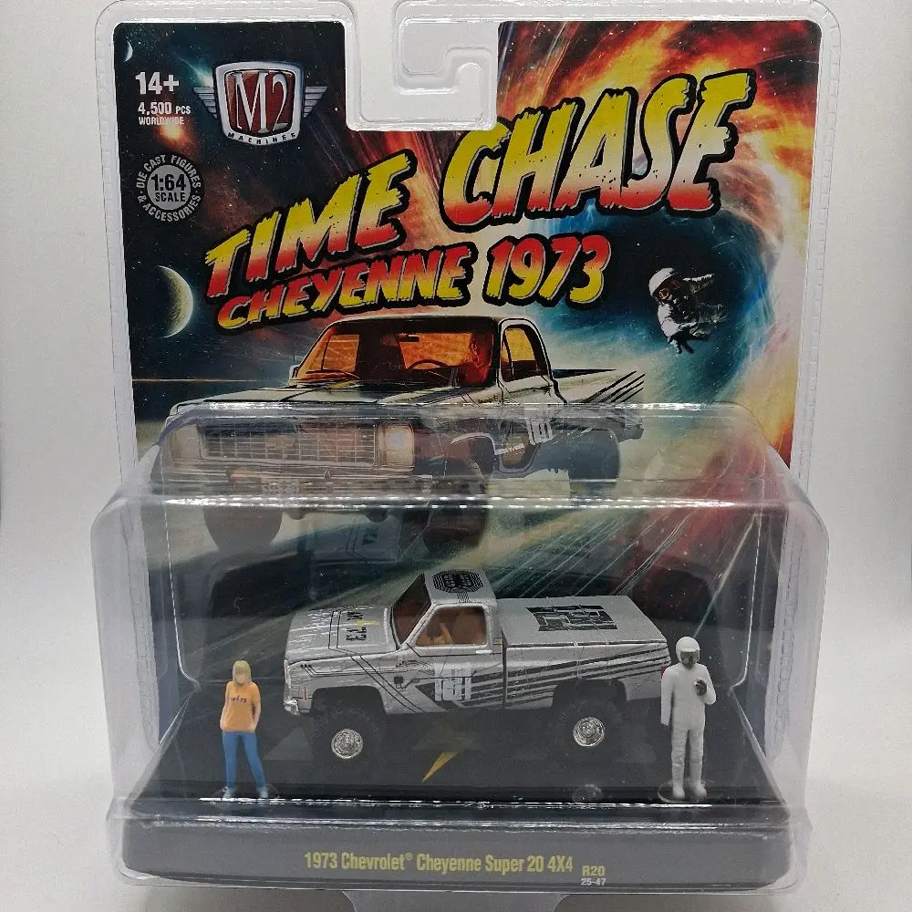M2 Machines Diorama 1973 Chevrolet Cheyenne Super 20 4x4 "Time Chase Cheyenne 1973"