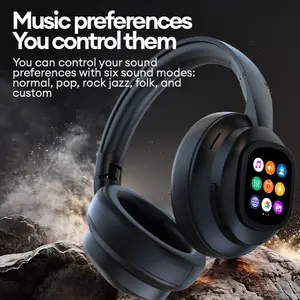 Hy-X1 Pro Folding Ai Smart Bluetooth-compatible Headphones Foldable Wireless Headphone with 45 Eq Modes, Custom Touch Control, Multi-Language Support & More