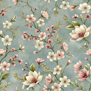 Vintage Floral Wallpaper, Spring Aesthetic Design, Valentine's Day Decor, Self-Adhesive Vinyl, 44cm X 300cm for Living Room Bedroom Bathroom