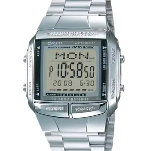 DB360-1A New Casio silver illuminator b vintage data bank men' s watch