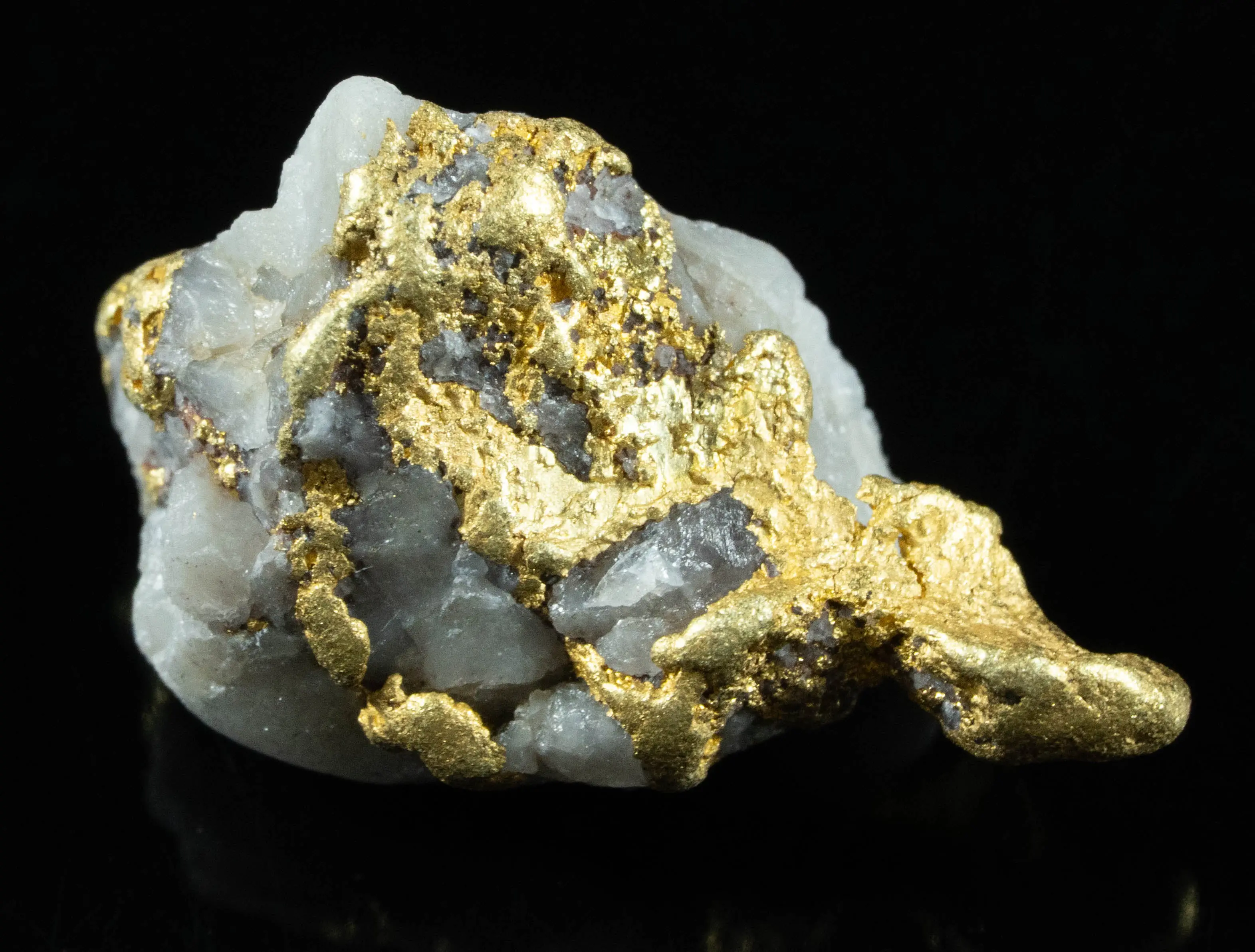 QN-20 "Alaskan BC Gold Nuggets with Quartz" Genuine 2.95 Grams