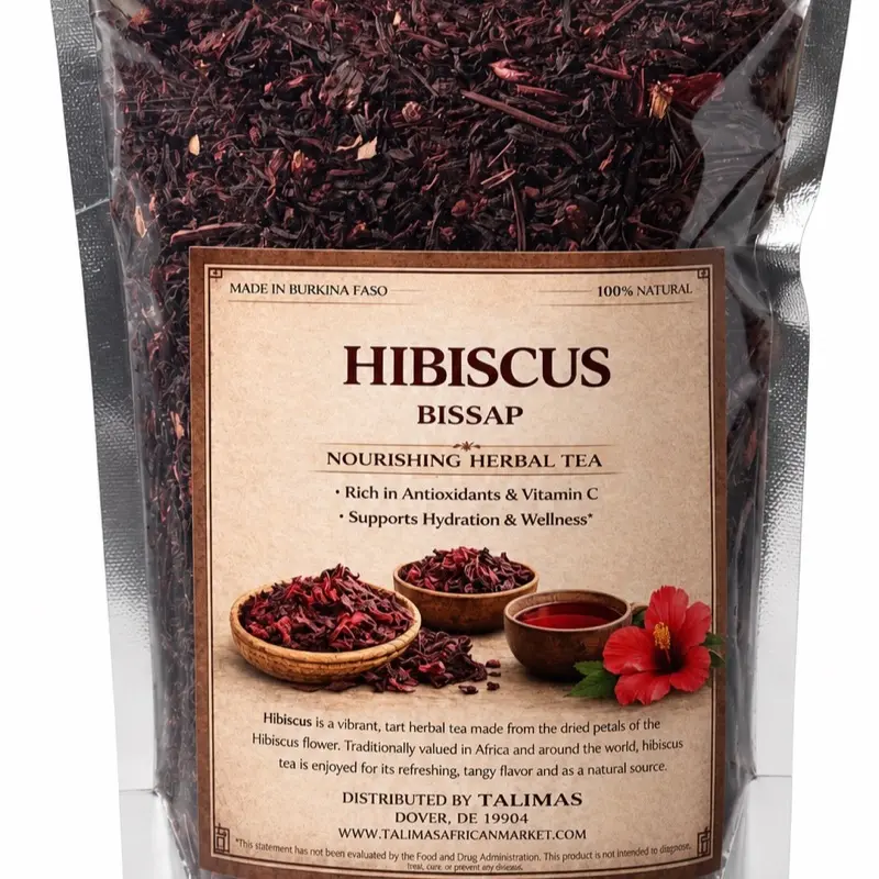 Hibiscus Flowers - Broken Leaves /Dried Purple Flowers in Cluster/ Bissap