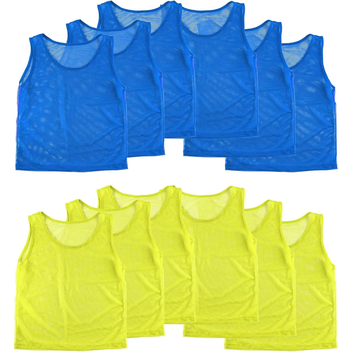 12 Pinnies Scrimmage Vests Team Practice Jersey for  Youth Teen Lightweight