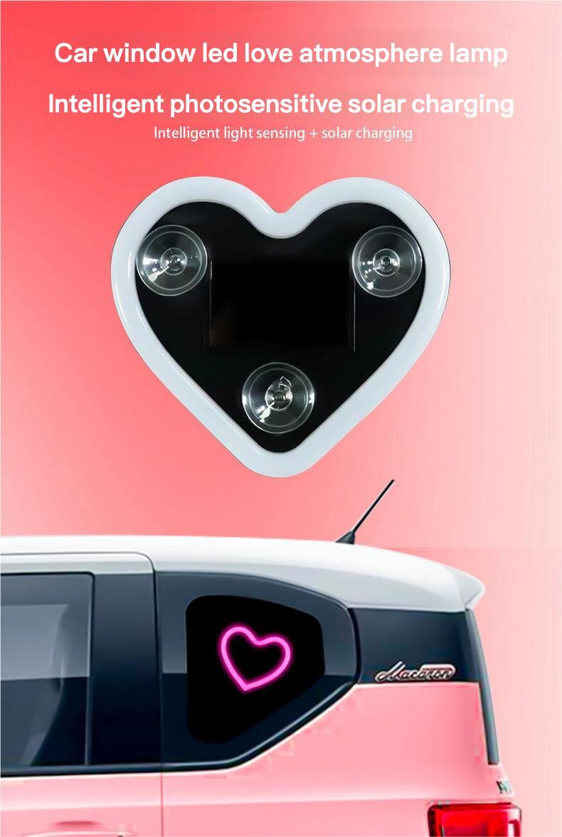 [Holiday Haul] Solar Powered Car Heart Light with Vibration and Light Sensor Multiple Lighting Modes Perfect for Party Gifts and Decorations