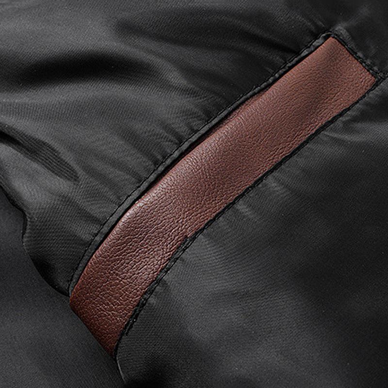 Men's Winter PU Leather Faux Two-Piece Hooded Jacket – Thick, Warm, Trendy Motorcycle Style Coat with Removable Hood, Ribbed Cuffs, and Zipper Front Closure; Perfect for Streetwear, Jogging, Fishing, or Casual Wear; A Versatile Addition to Any Man's Wardr