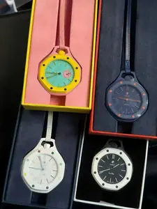 High-End Mechanical Pocket Watch Ceramic Couple Watch Blue Stopwatch Gift for Men Women