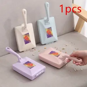 Home Cleaning Brush, Dual Roller Dust Removal, Long Handle Carpet Brush, Sofa Static Vacuum Sweeper, Bedroom Cleaning Tool, Fashionable Design, Cleaning Supplies, Household Cleaning Tool