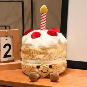 Strawberry Cake Soft Stuffed Plush Toy, Perfect Birthday Gift for Kids & Adults, Home Decor, Mother's Day Present, Graduation Season Gift