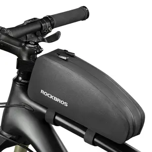 ROCKBROS Top Tube Bike Frame Bag - Waterproof, Two Zipper Pockets, Pouch for Bicycles