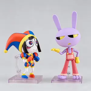 The Amazing Digital Circus Pomni Jax Nendoroid Figure, Movable Joint Collectible Toy, Anime Cartoon Character Mini Figurine, Boxed Model Gift for Fans, Kids Desk Decor Collection