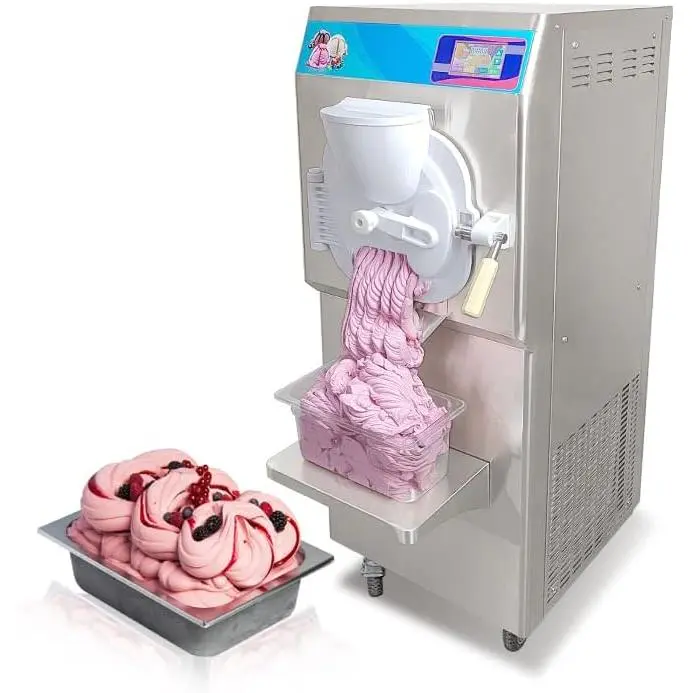 Kolice ETL Certificate Commercial Hard ice Cream Machine, Gelato Hard ice Cream Making Machine, Hard ice Cream Maker, Batch Freezer-Italy Designed Extra Strong Door, 9-11 gal per Hour
