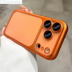 High-quality electroplated frosted PC phone case for iPhone 17 Pro Max, Air 16 Pro, 15, 14, and 13. Shock-proof, lens-protecting hard case. Fast shipping from the US.