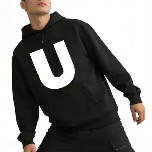 Capital U Initial Hoodie – Trendy Long Sleeve Monogram Sweatshirt for Adults