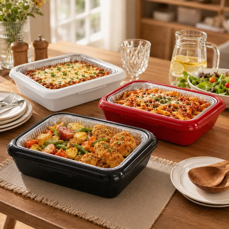 hickened Aluminum Foil Insulated Lunch Box, Leakproof Lid, Disposable Food Container, Portable Fresh-Keeping Box for Outdoor Picnic