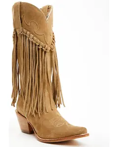Sterling Fringe Tall Western Boots - Snip Toe