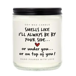 Anniversary Funny Gifts for Men Women Unisex Luxe Candle Lavender Scented Aroma Fragrance, I Love You Gift for Him Her, Romantic Birthday Present for Boyfriend Girlfriend Couples Husband Wife Christmas Valentines