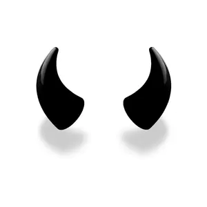 MagNeatOhz: Large Black Devil Horns for Helmet