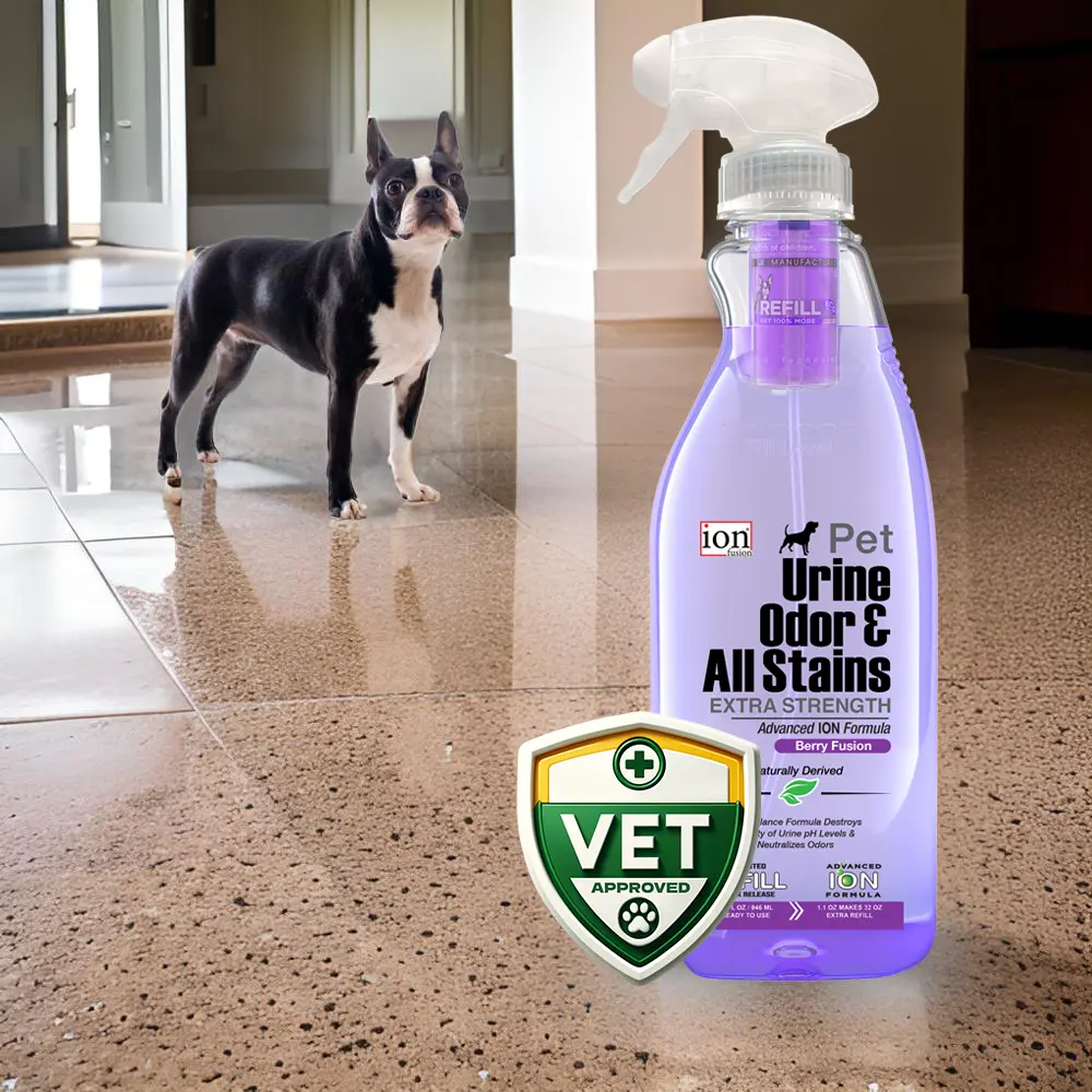 2 in 1 Bottle (Free Refill Pod) - Pet Urine, Odor, & All Stains Extra Strength - Berry Fusion | 64 oz Total - Advanced ION Fusion | Biodegradable, Eco-Friendly, Pet-Safe, Non-Toxic Cleaner