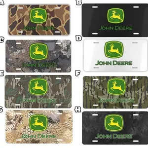 Camouflage John Deere License Plate, Car Accessories, Hunting Gift, Fishing, Farm life, Truck Car Tag