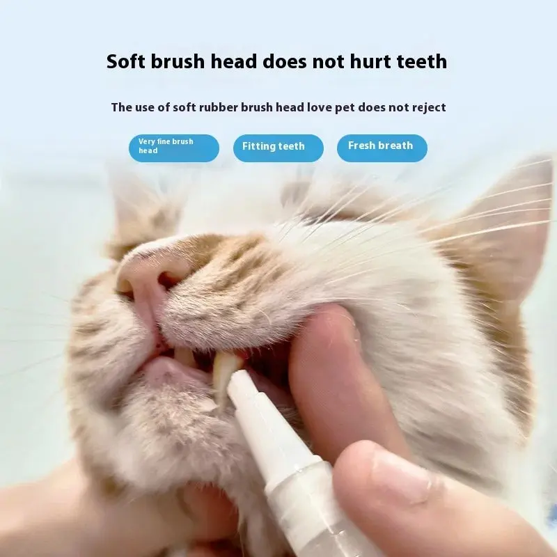 YEGBONG Pet Toothbrush – Gentle and Effective Oral Care for Cats & Dogs, Reaches Deep to Remove Plaque and Debris for Fresh Breath and Healthy Teeth